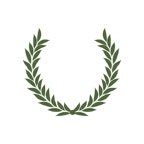 Green laurel wreath. The wreath of the winner. Vector illustrati — Stock Vector