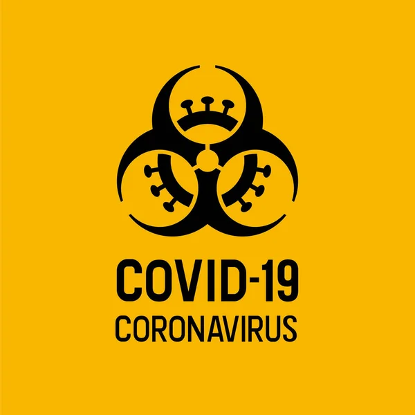 Coronavirus Biohazard Комбінований Попереджувальний Знак Коїд Знак Обережності Біологічної Небезпеки — стоковий вектор