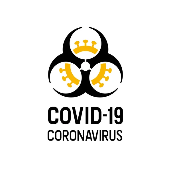 Koronavirus Biohazard Kombinovaný Varovný Příznak Covid Biohazardova Výstražná Značka Koronavirová — Stockový vektor