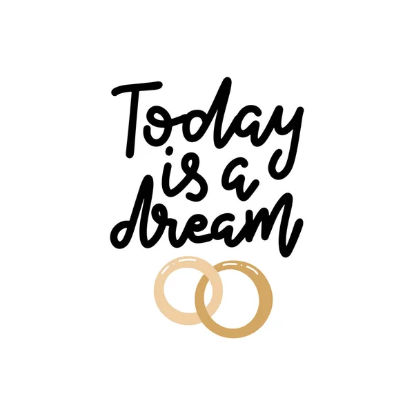 Team Bride Brush Lettering Illustration On White Background