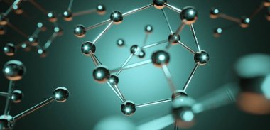 3D çizim. Atom bağlantı kavramı.