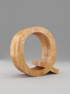 3D dekoratif ahşap alfabe, büyük harf