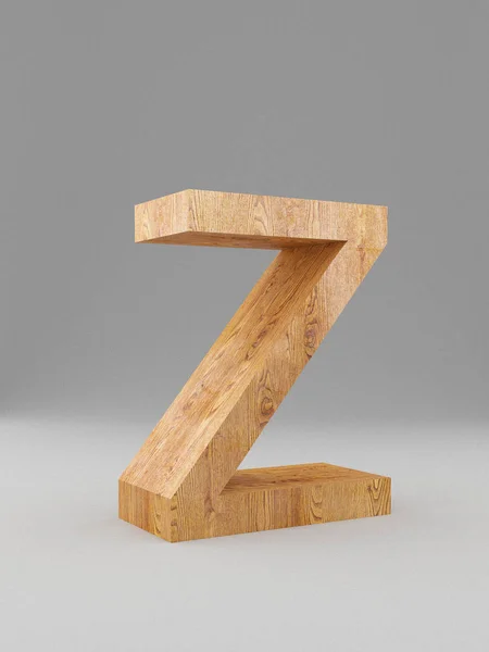 3d 装饰木制字母表, 大写字母 — 图库照片