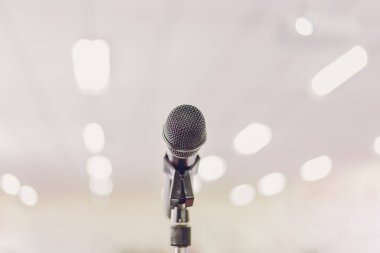 Konferans seminer odası olay arka plan mikrofon