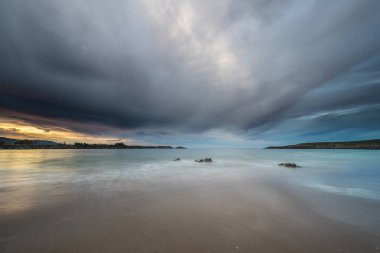 muhteşem manzara, gün ve gece, topraklarda, Galicia, İspanya