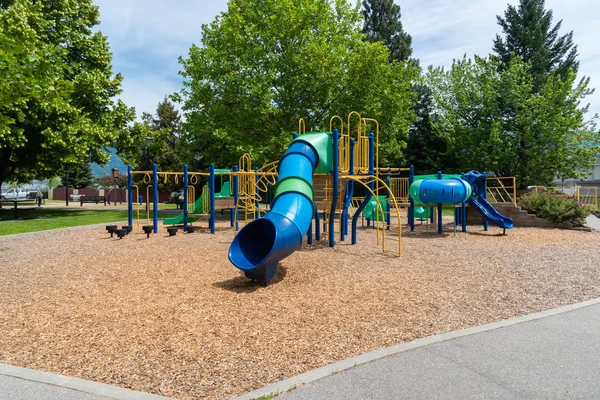 June 2019 Penticton British Columbia Canada Play Structure Lackawanna Park — ストック写真