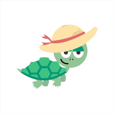 sevimli kaplumbağa illüstrasyon vektör