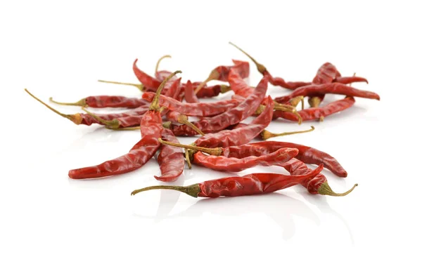 Sušené chilli jako pozadí potravin. — Stock fotografie