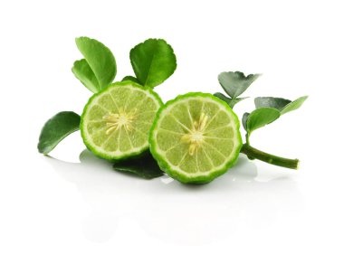 Bergamot izole edilmiş beyaz arkaplan.