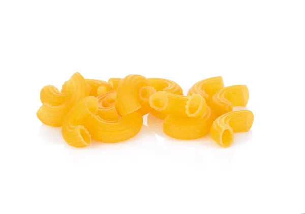 Macaroni pasta close up isolated on white background — Stock Photo, Image