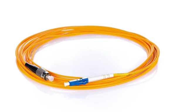 Fiber optic cable on white background — Stock Photo, Image