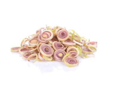 beyaz bir arka plan üzerinde limon otu