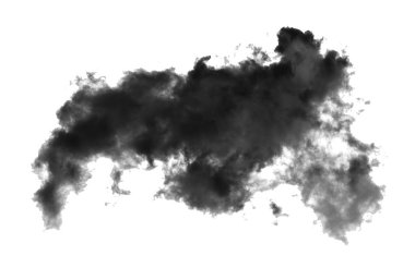 Beyaz arkaplanda siyah bulut