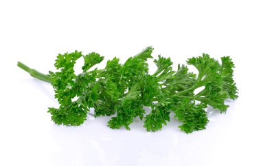 Maydanoz beyaz bir arkaplanda izole