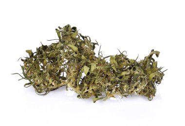 Beyaz arka plan üzerinde marihuana