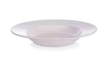 beyaz arkaplanda izole edilmiş beyaz plaka