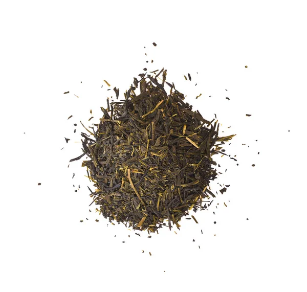 Zöld tea elszigetelt fehér háttér — Stock Fotó