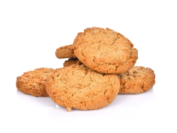 Galletas de avena aisladas sobre fondo blanco — Foto de Stock