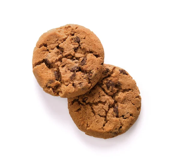 Chocolate Chip Cookie auf weißem Hintergrund. — Stockfoto