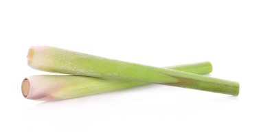 Beyaz arkaplanda limon otu