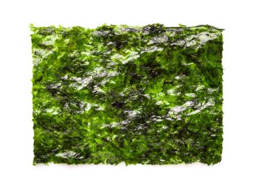 beyaz zemin üzerine kuru deniz yosunu.