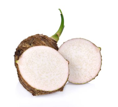 Taro beyaz arkaplanda izole edildi