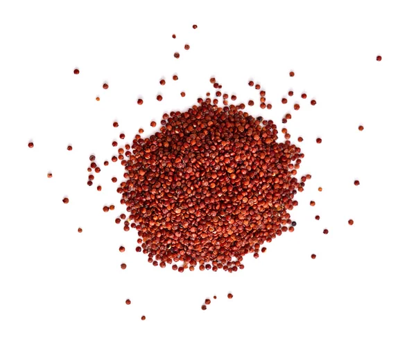 Semillas de quinua roja sobre fondo blanco.Vista superior —  Fotos de Stock