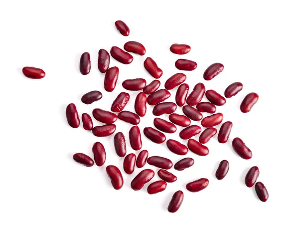 Červené fazole izolované na bílém pozadí — Stock fotografie