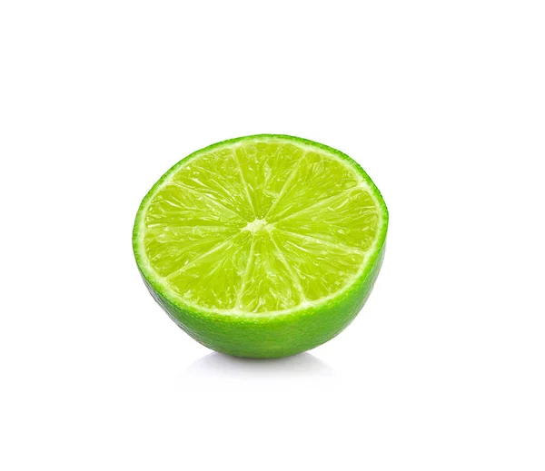 Beyaz Arkaplanda Izole Edilmiş Limon Dilimi — Stok fotoğraf