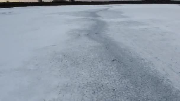 Surface Sèche Lac Salé Vue Aérienne — Video