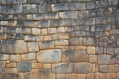 Inca wall in the village Machu-Picchu clipart