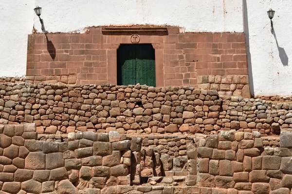 Inca muur in het dorp Chinchero, Peru — Stockfoto