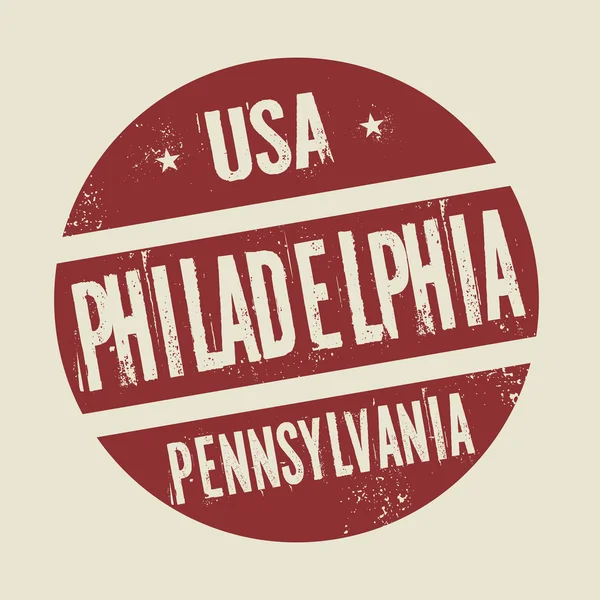 Grunge Vintage ronde stempel met tekst Philadelphia, Pennsylvania — Stockvector