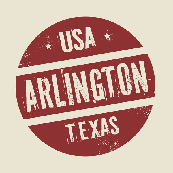 Великолепная винтажная круглая марка с текстом Arlington, Texas — стоковый вектор