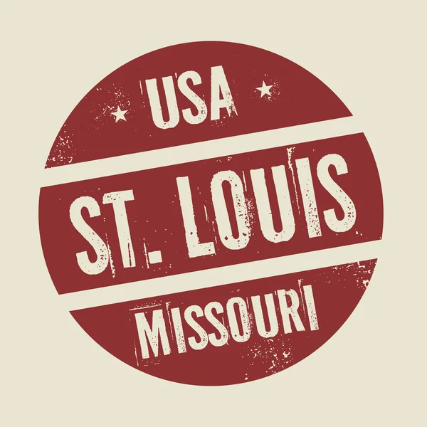 Grunge vintage ronde stempel tekst St. Louis (Missouri) — Stockvector