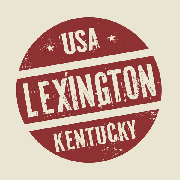 Sello redondo Grunge vintage con texto Lexington, Kentucky — Archivo Imágenes Vectoriales