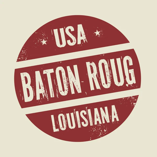 Grunge vintage yuvarlak damga ile metin Baton Rouge, Louisiana — Stok Vektör