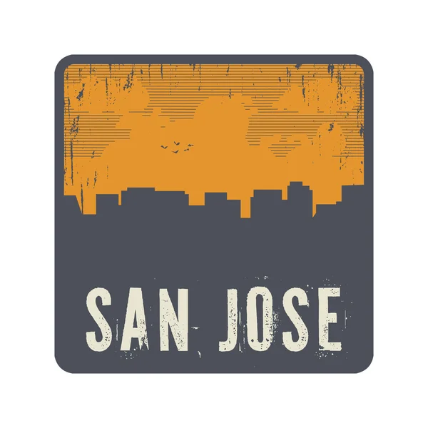 Grunge vintage stempel met tekst San Jose — Stockvector