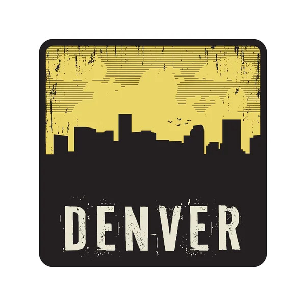 Selo vintage Grunge com texto Denver — Vetor de Stock