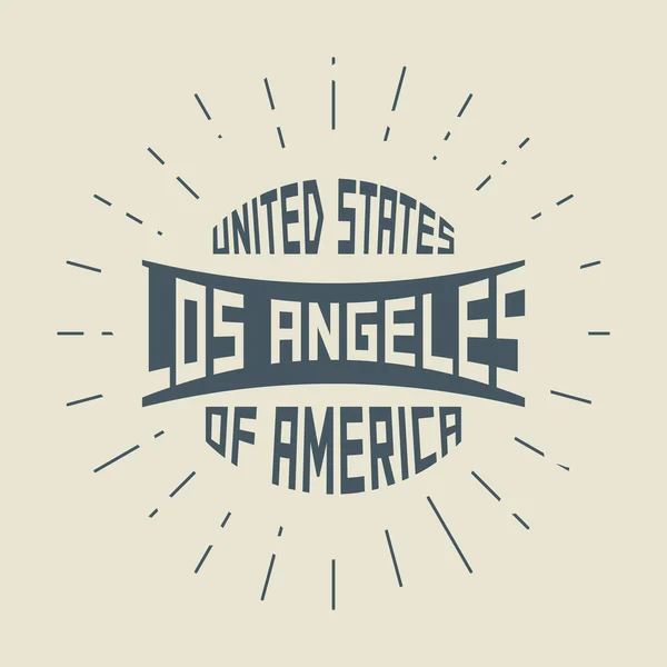 Grunge timbro vintage rotondo con testo Los Angeles, California — Vettoriale Stock
