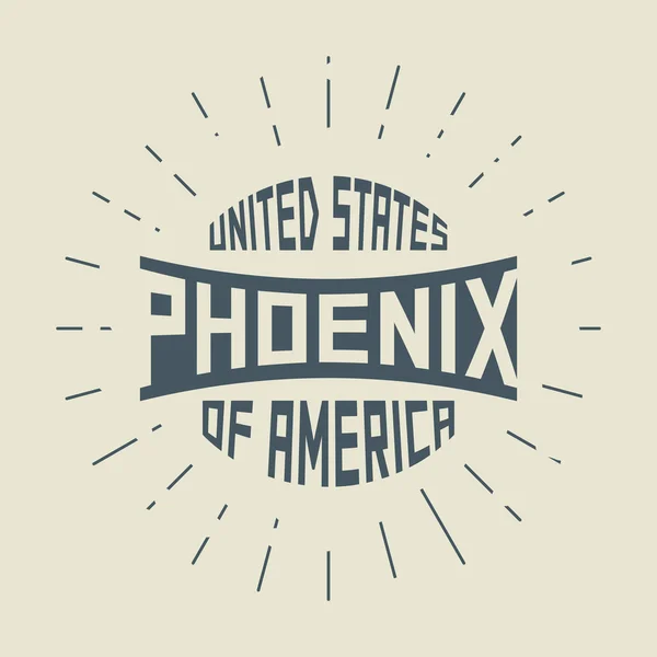 Sello redondo Grunge vintage con texto Phoenix, Arizona — Vector de stock