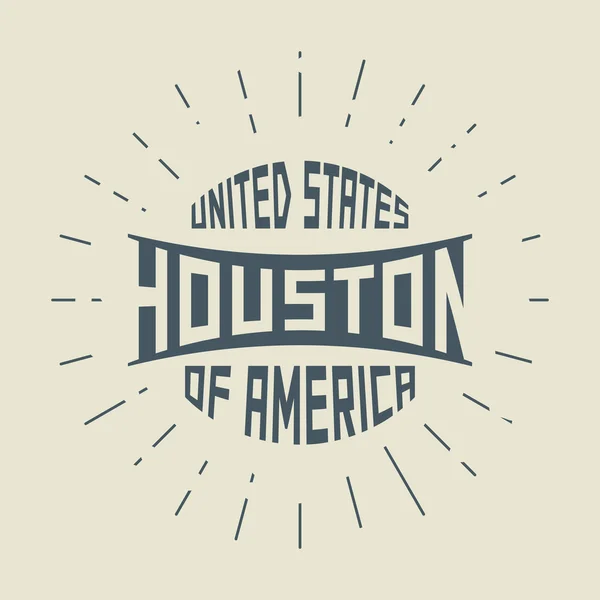 Sello redondo Grunge vintage con texto Houston, Texas — Vector de stock