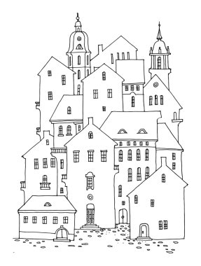 çizgi film el ev çizimi