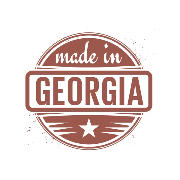 Абстрактная винтажная марка или печать с текстом Made in Georgia — стоковый вектор
