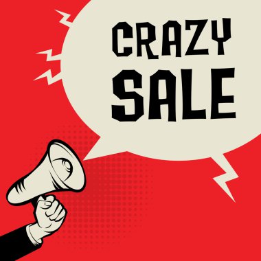 Megafon el, iş kavramı ile metin deli satış