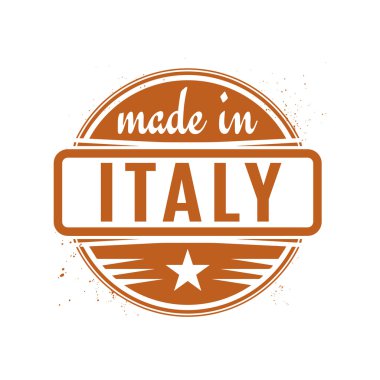 Soyut vintage damgası veya mühür metin Made in Italy ile