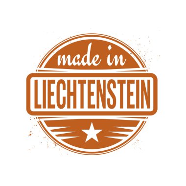 Soyut vintage damgası veya mühür ile metin Made Liechtenstein