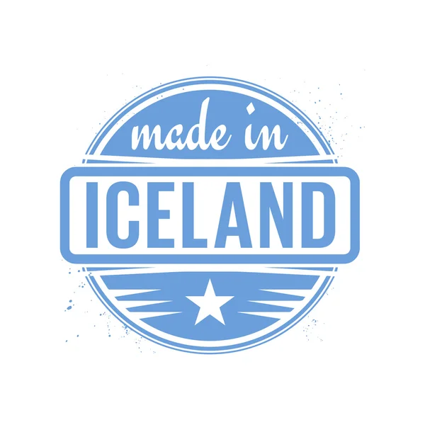 Selo ou carimbo vintage abstrato com texto Made in Iceland —  Vetores de Stock