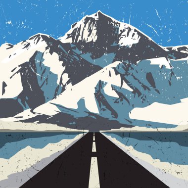 dağlar yol peyzaj.