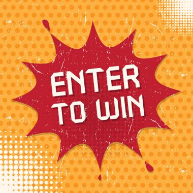 Pop-Art stil, metin kazanmak için Enter ile konuşma balonu